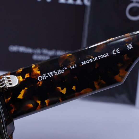 Off-White OERI14F MARION 6055 Shield Sunglasses – Havana/Green main image 6